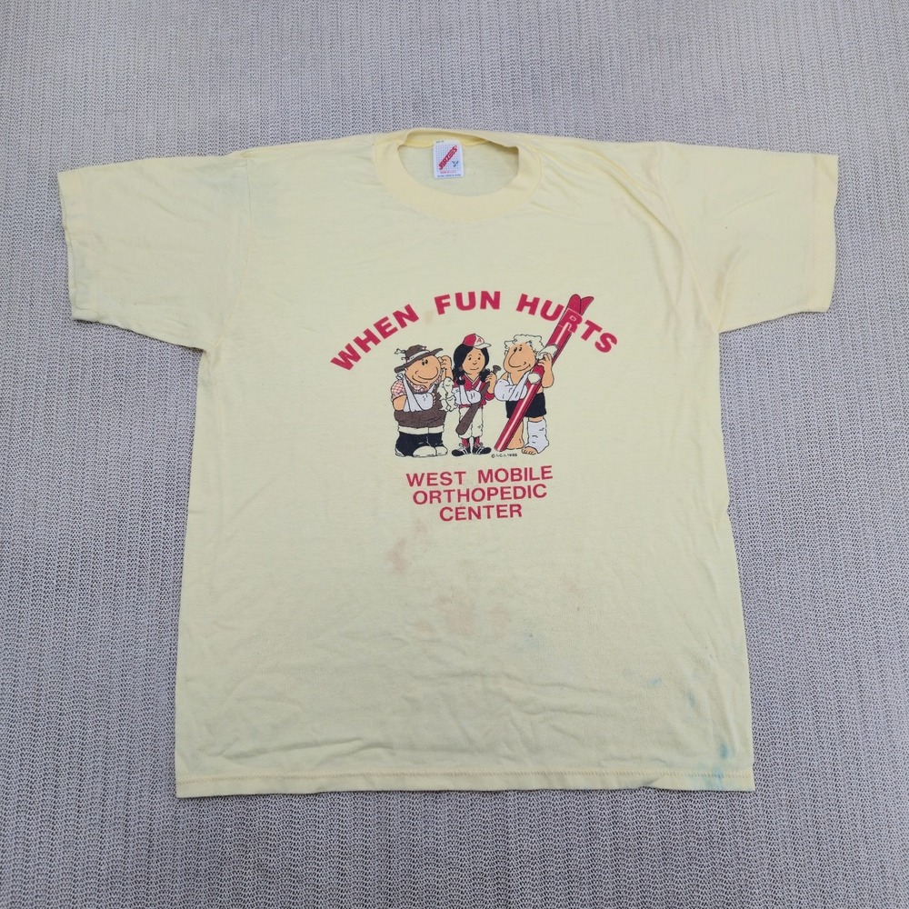 Vintage JERZEES Shirt Mens Large Mobile Alabama Orthopedic 1988 Single Stitch